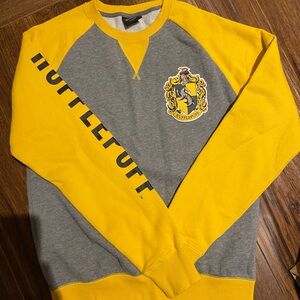 Huffelpuff Yellow and Gray Crewneck Sweatshirt